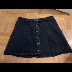 black jean skirt